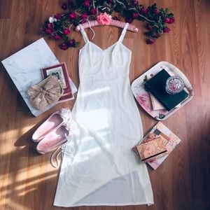 Cream vintage full dress slip